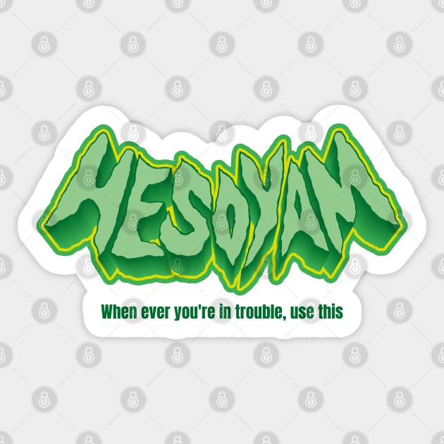 Hesoyam Cheat code word lettering art Sticker by idbihevier